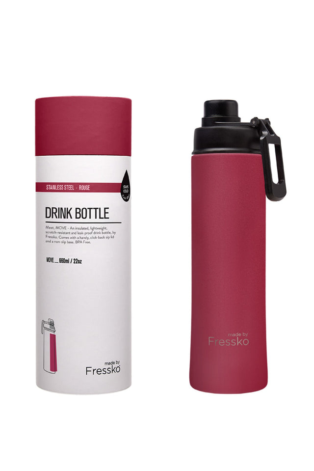 Fressko Rouge 660ml Stainless Steel Water Bottle
