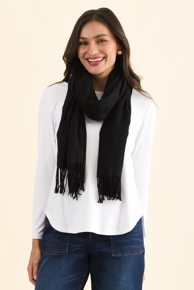 Frieda Black Cashmere Scarf image 1