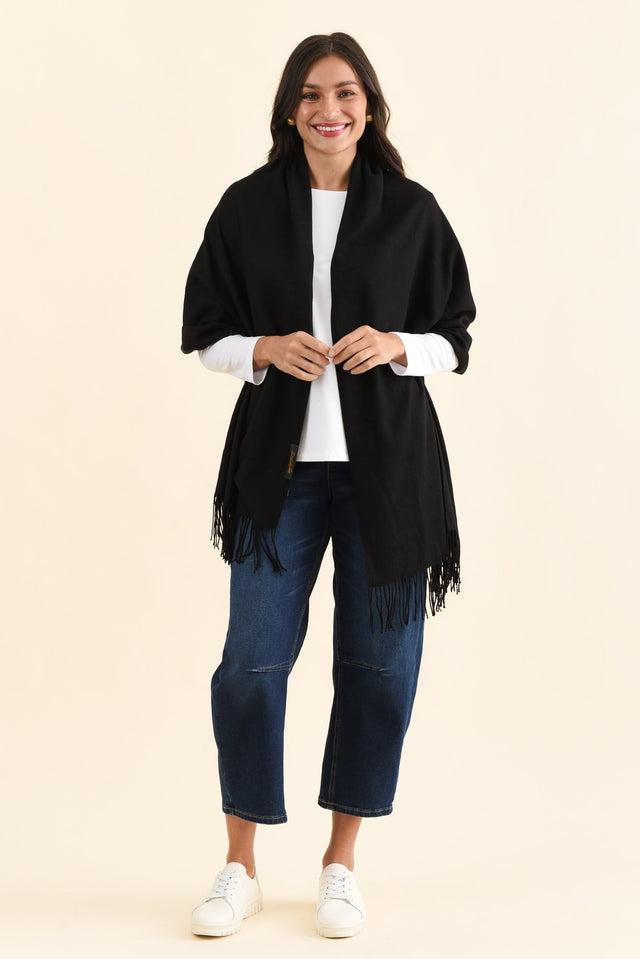 Frieda Black Cashmere Scarf image 2