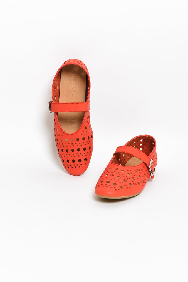 Fruity Red Leather Ballet Flat