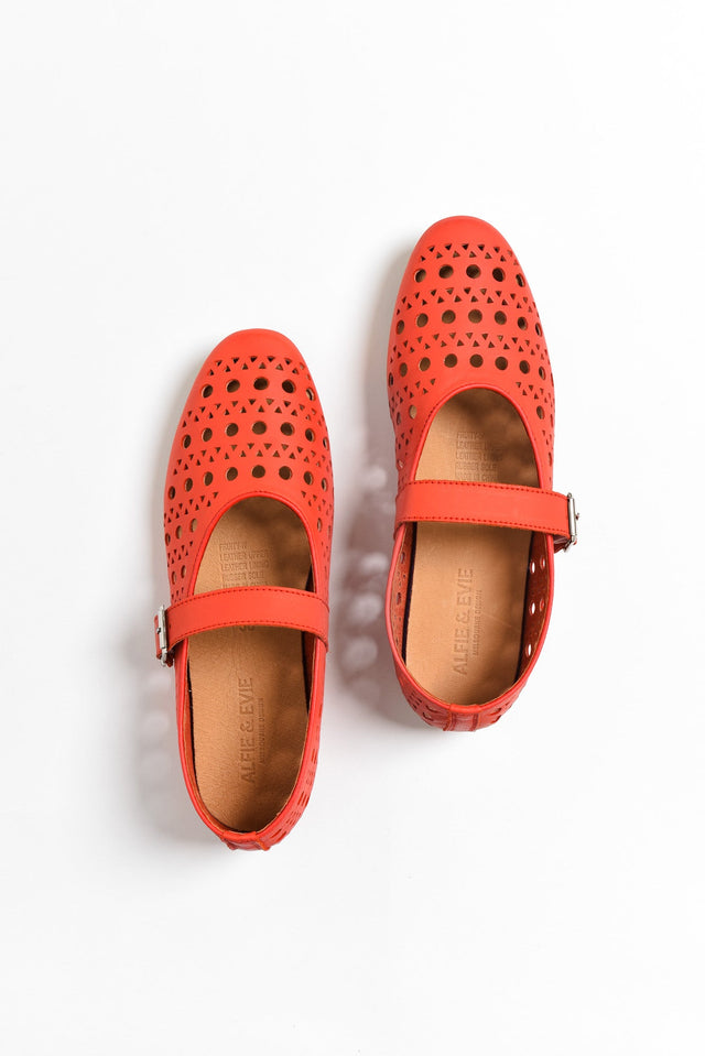 Fruity Red Leather Ballet Flat