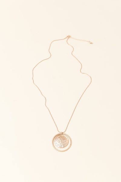 Galloway Gold Beaten Disc Necklace
