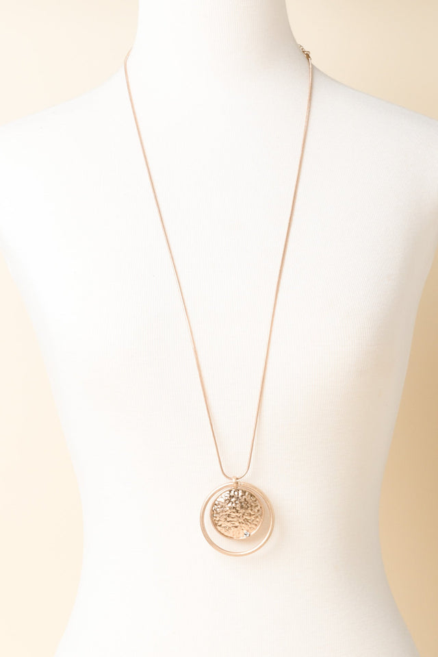 Galloway Gold Beaten Disc Necklace
