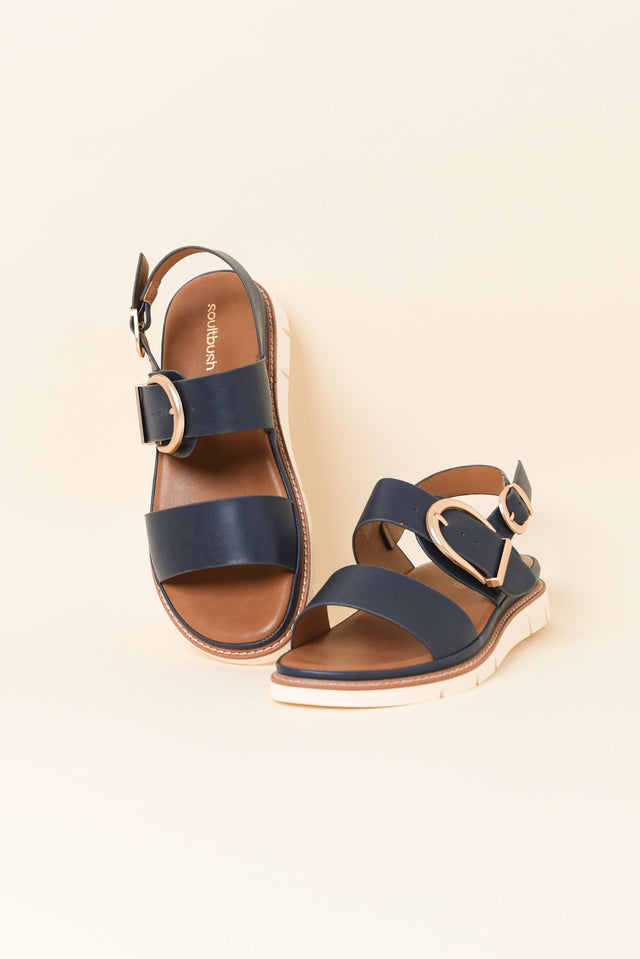 Garie Navy Buckle Sandal