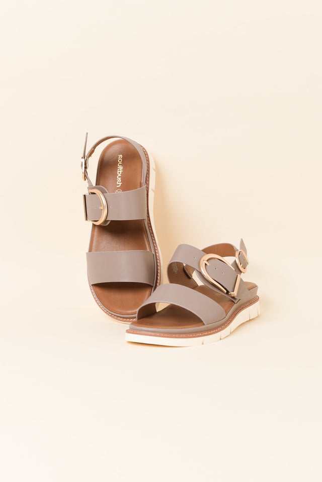 Garie Taupe Buckle Sandal