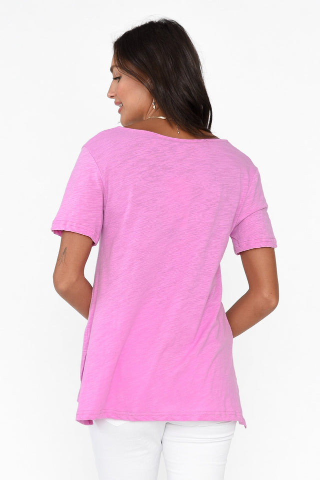 Gina Candy Pink Cotton Tee image 5