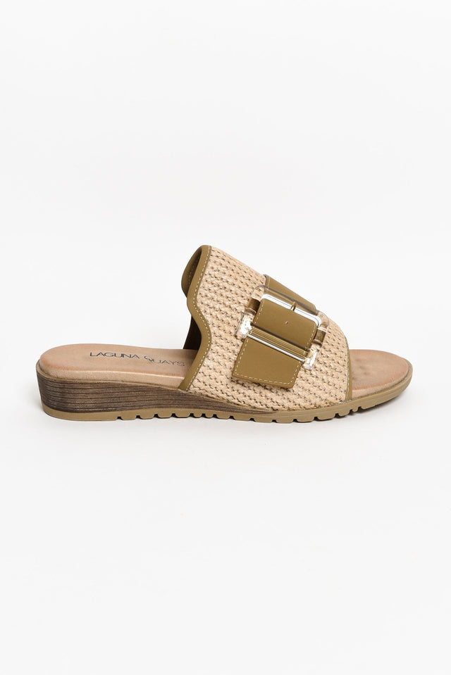 Givari Natural Buckle Woven Slide