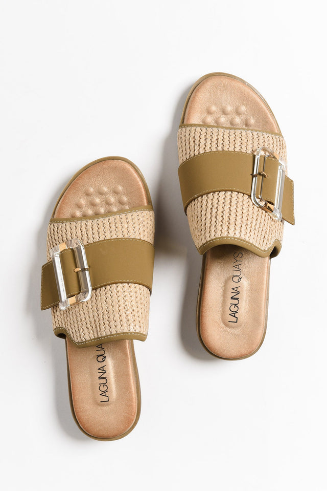 Givari Natural Buckle Woven Slide