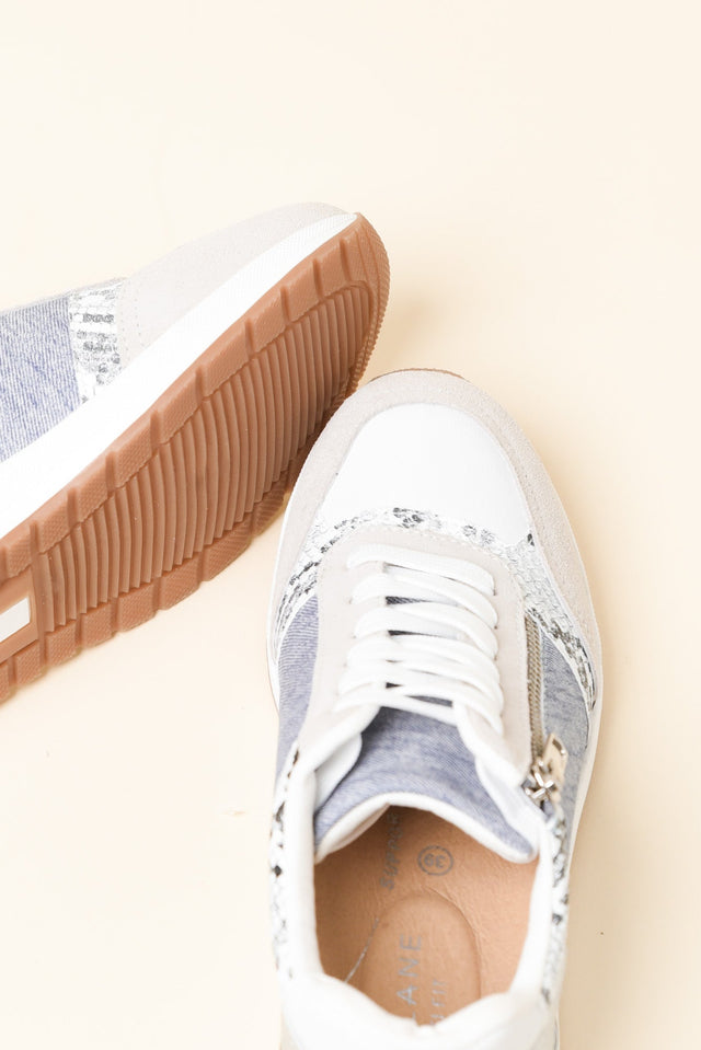 Glebe Denim Multi Leather Zip Sneaker image 3