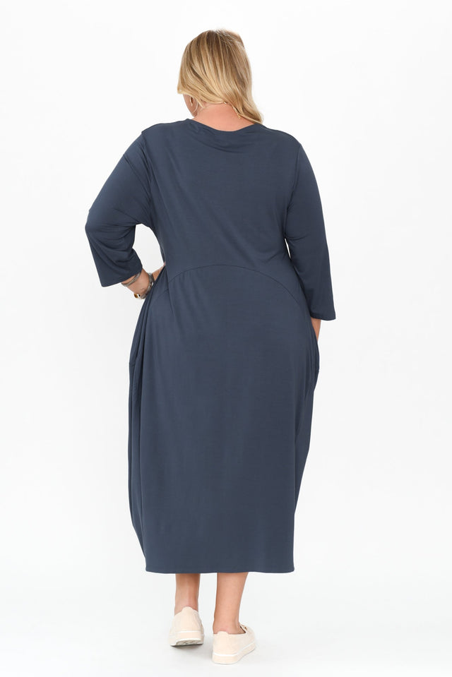 Glenda Blue Crescent Dress