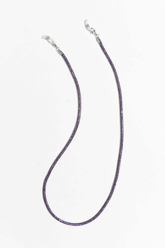 Glitz Purple Diamonte Glasses Chain