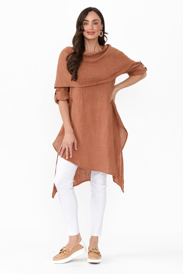 Grande Camel Linen Tunic