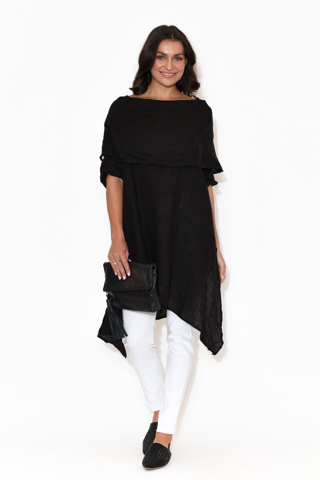 Grande Black Linen Tunic banner image