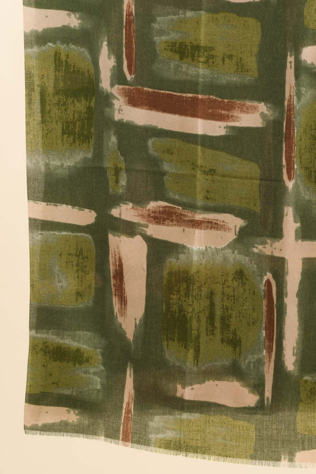 Gutha Green Abstract Scarf image 4
