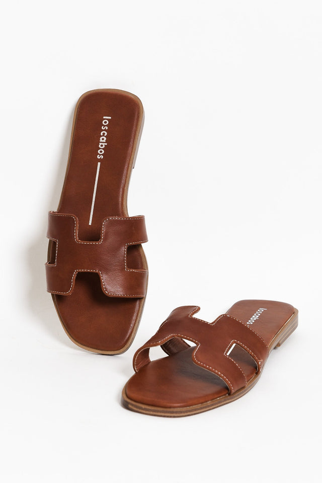 Hacette Cognac Cut Out Slide