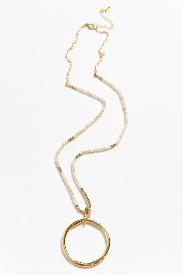 Haidee Gold Circle Beaded Necklace