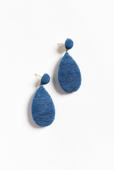 Hailey Blue Teardrop Earrings