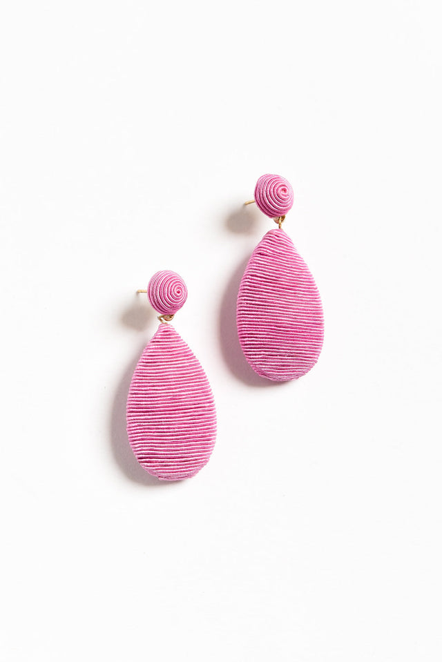 Hailey Pink Teardrop Earrings image 1