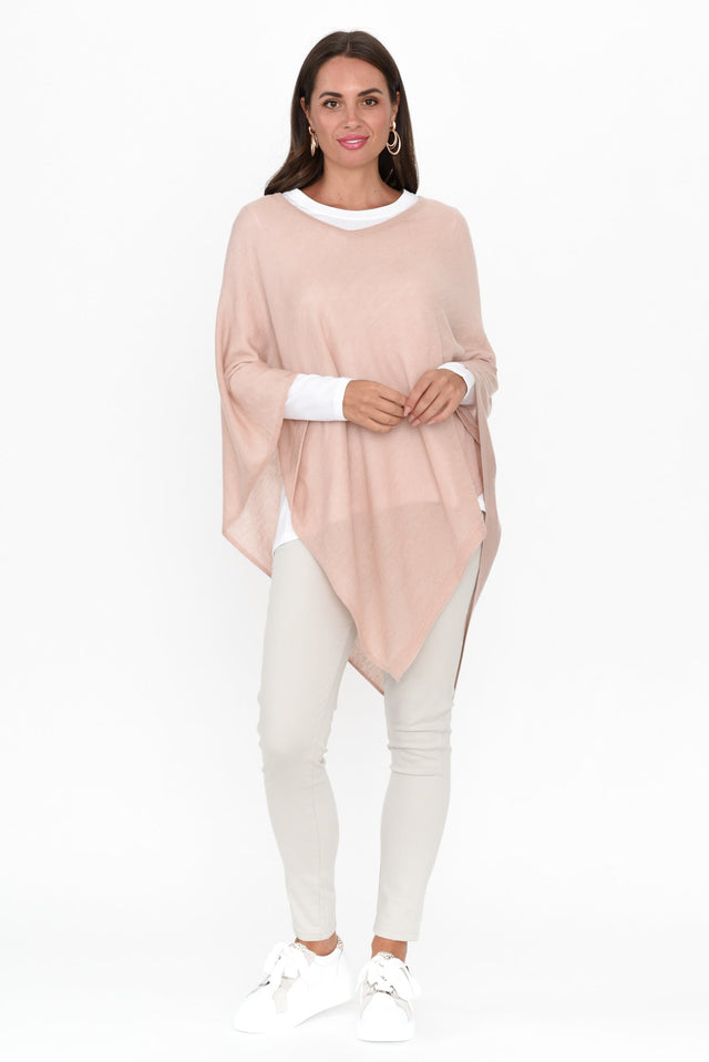 Haly Pink Wool Blend Poncho image 6