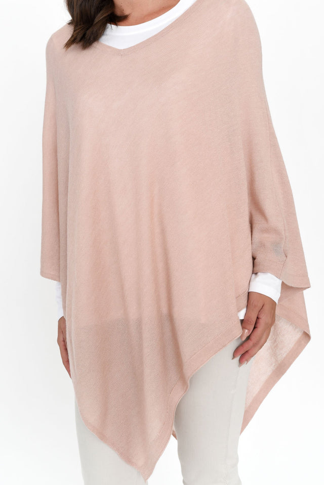 Haly Pink Wool Blend Poncho image 4