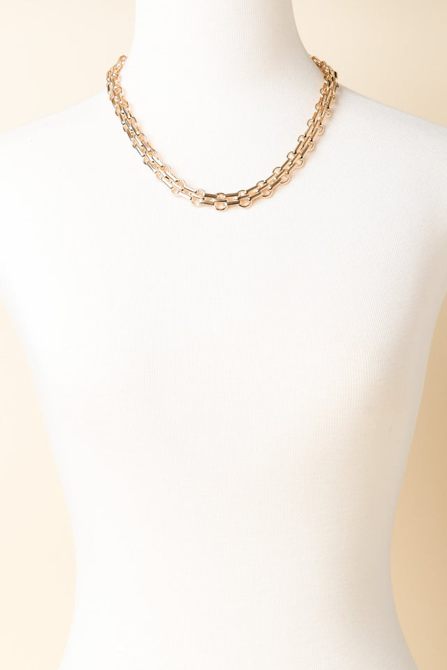 Hanly Gold Linked Chain Necklace image 3