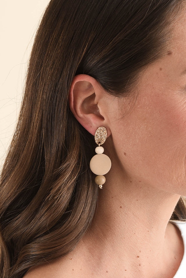 Hannie Natural Bead Drop Earrings