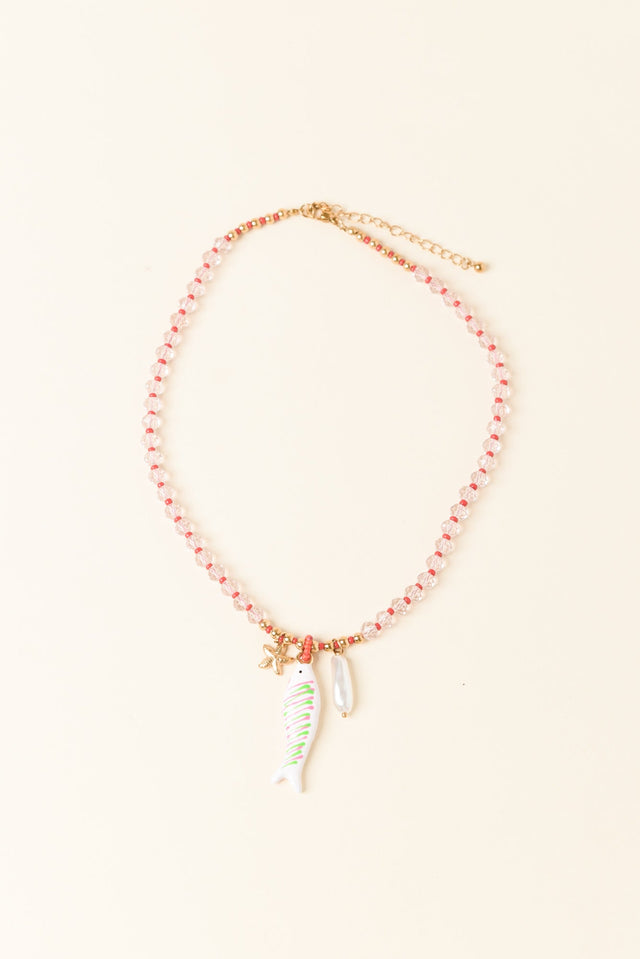 Hayes Pink Sea Beaded Necklace image 1