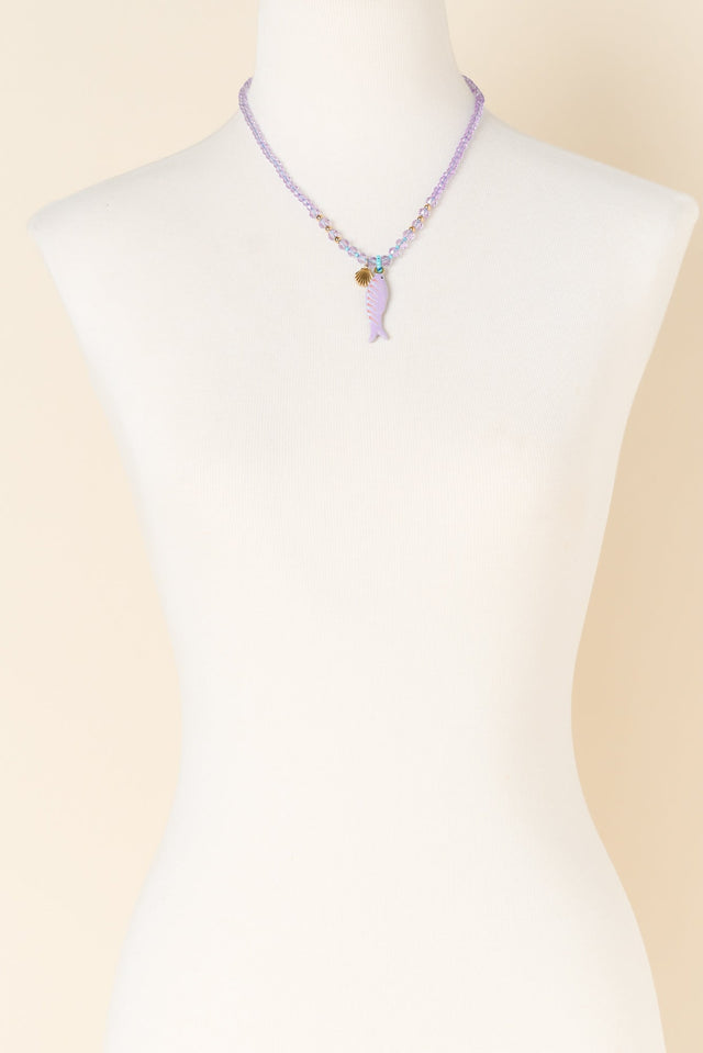 Hayes Purple Sea Beaded Necklace image 2
