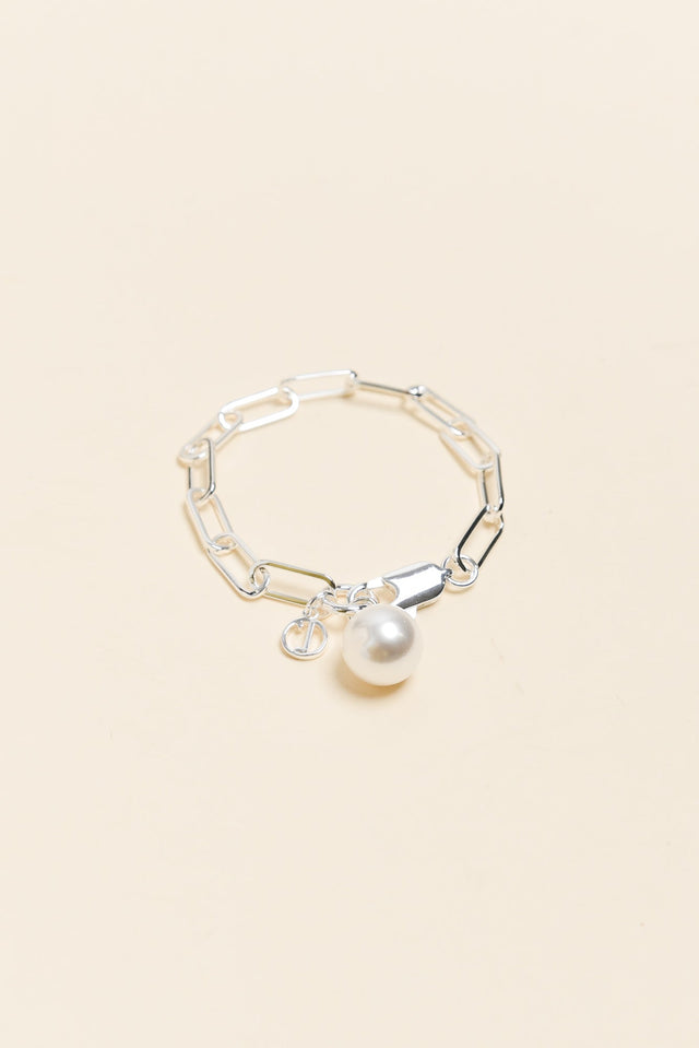 Hayley Silver Pearl Bracelet
