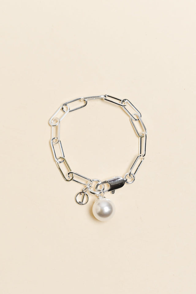 Hayley Silver Pearl Bracelet
