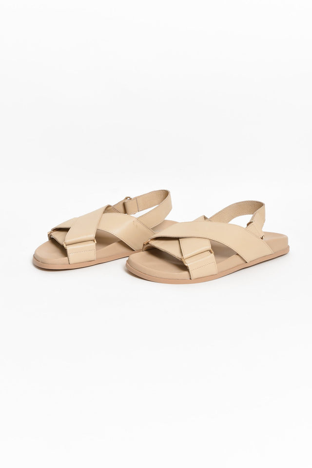 Haylow Stone Leather Crossover Sandal