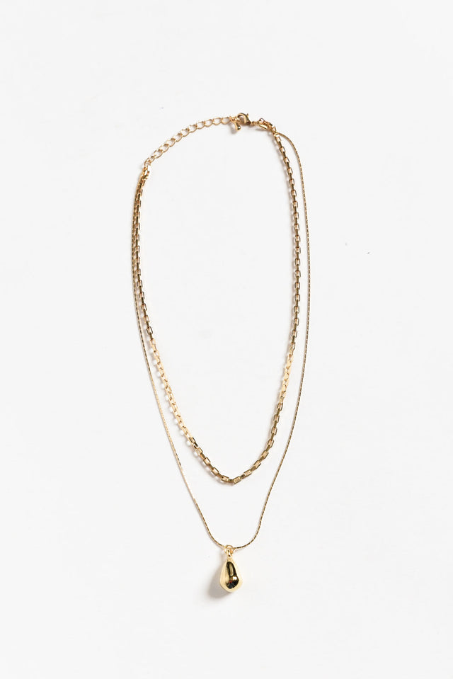 Hazlett Gold Layered Chain Necklace