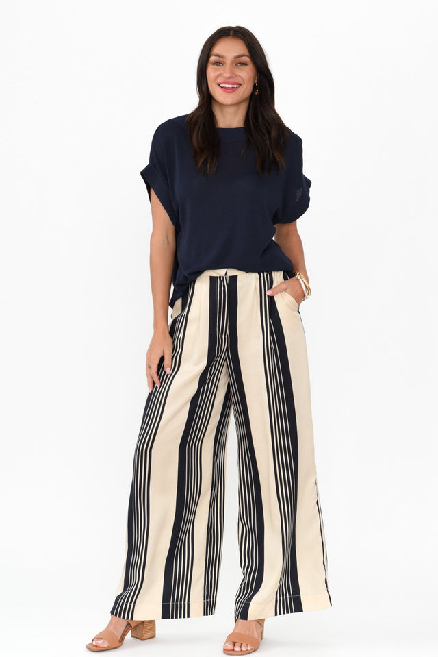 Heartstopper Navy Stripe Lyocell Pants