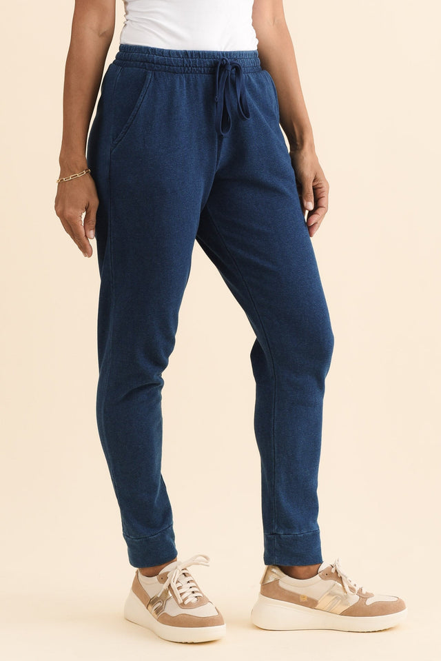Heidi Indigo Cuffed Jogger Pants,Brunette model,alt text|model:Cara image 4
