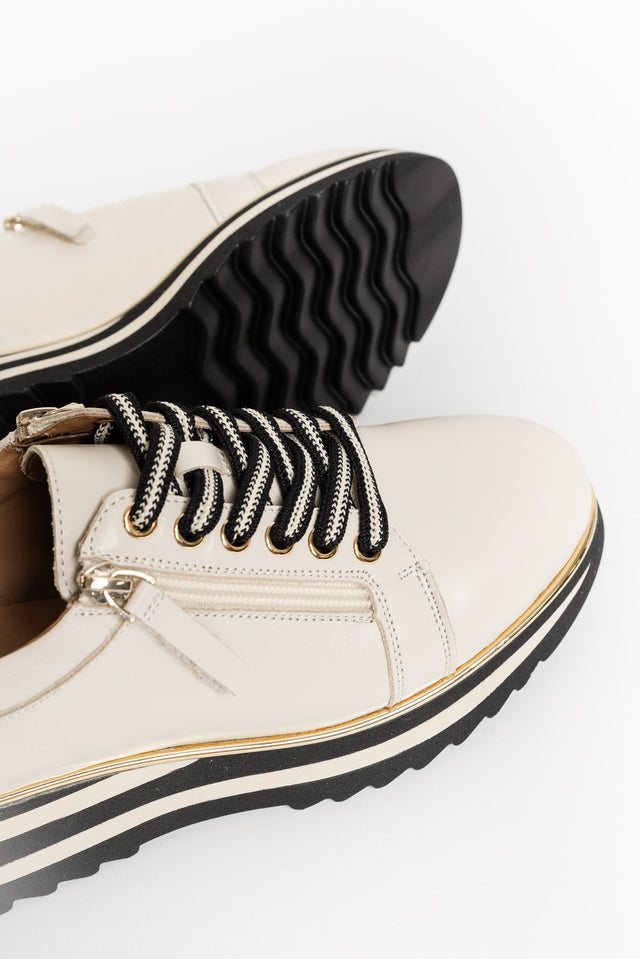 Hosting Cream Leather Platform Sneaker image 3