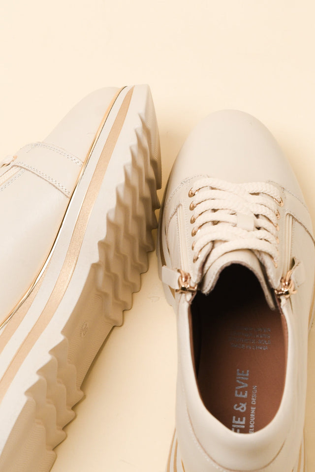 Hosting Cream Stripe Leather Platform Sneaker image 3