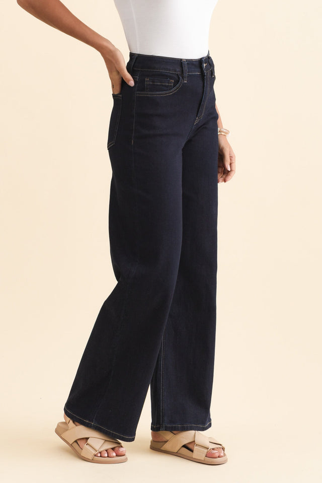 Imogen Indigo Straight Leg Jeans,Brunette model,alt text|model:Brontie image 3
