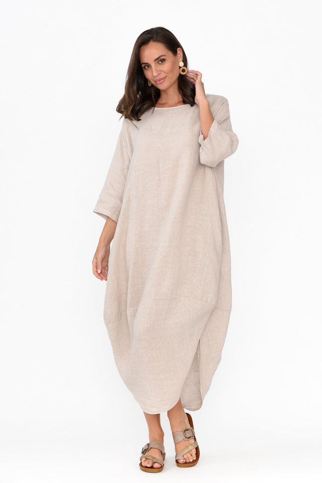 Irina Natural Linen Dress image 7