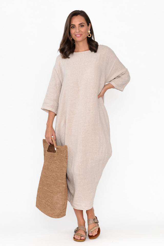 Irina Natural Linen Dress banner image