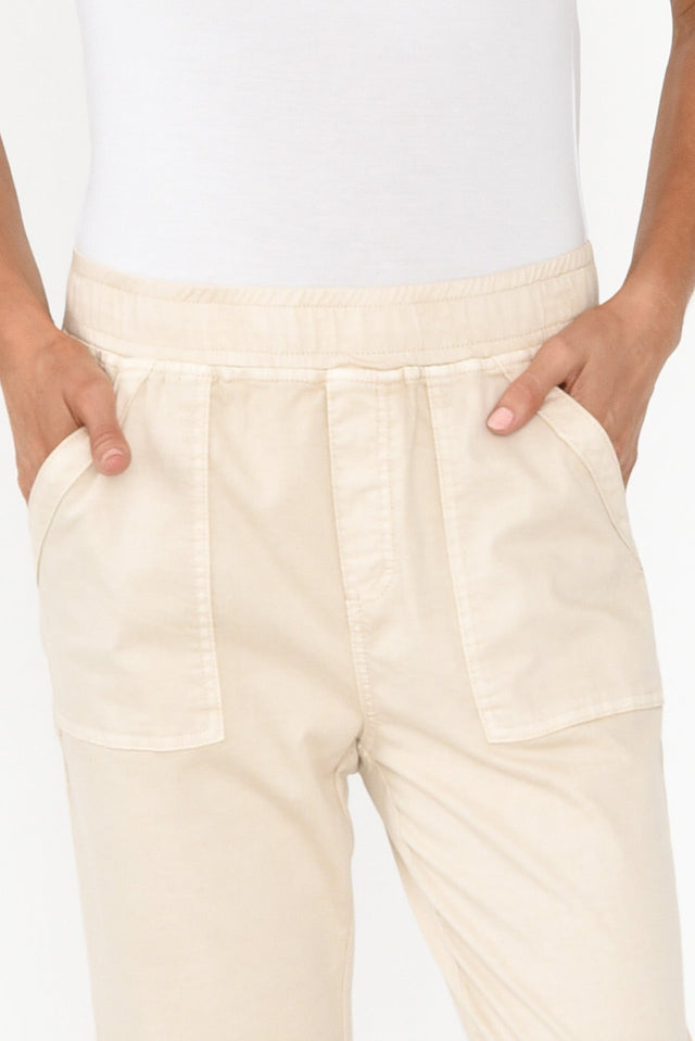 Isabella Natural Cotton Blend Pants