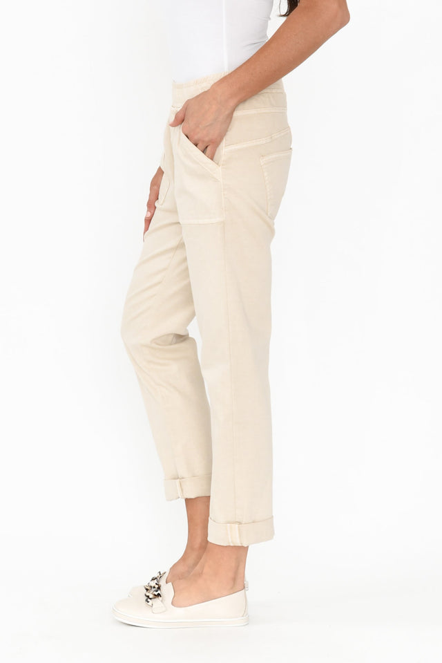 Isabella Natural Cotton Blend Pants