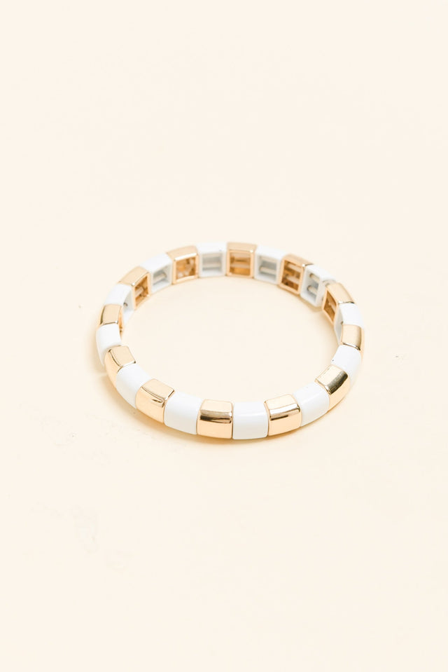 Isabelli White Beaded Bracelet