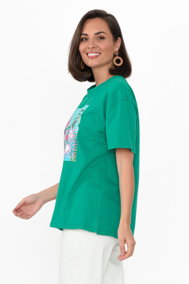 Island In The Sun Green Cotton Tee