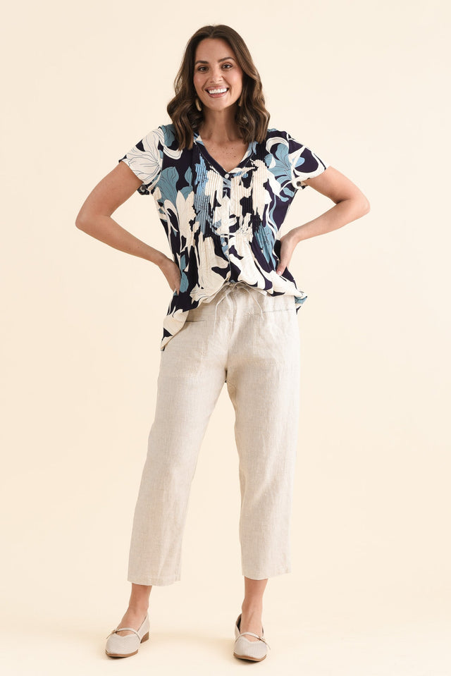 Oman Natural Linen Drawstring Pants