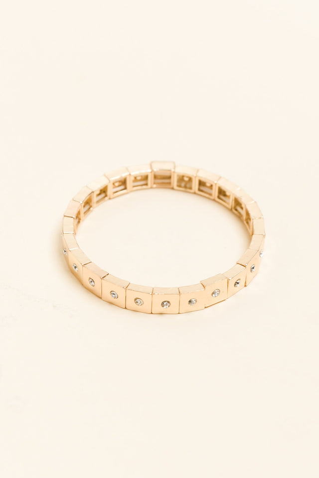 Isobel Gold Crystal Beaded Bracelet image 1