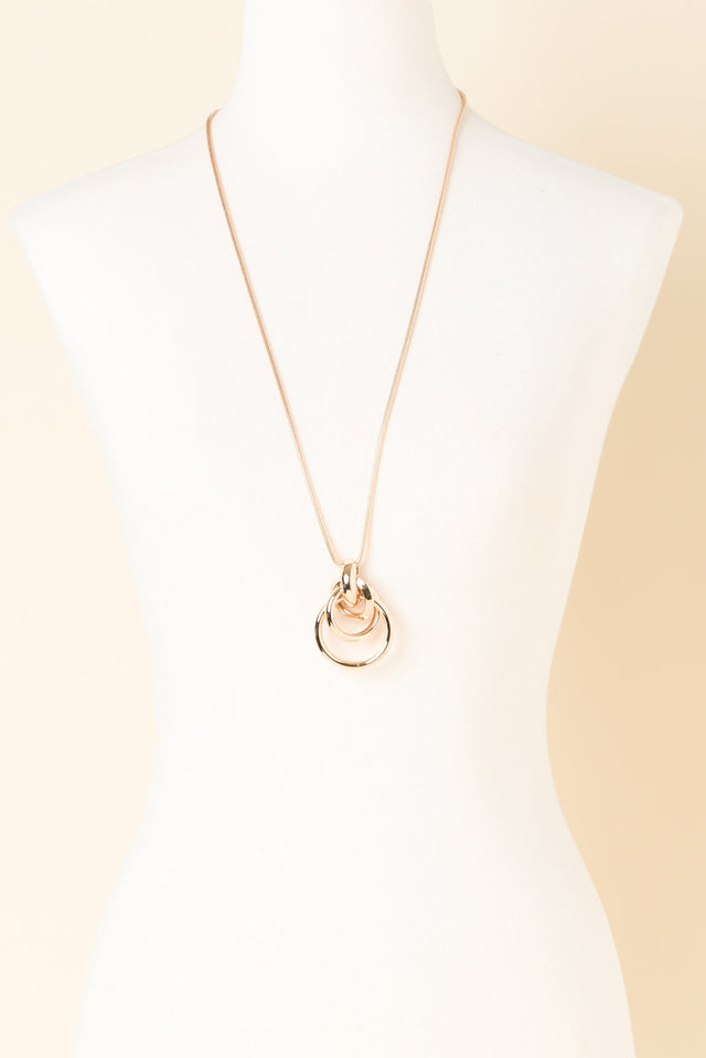 Jackson Gold Circle Pendant Necklace