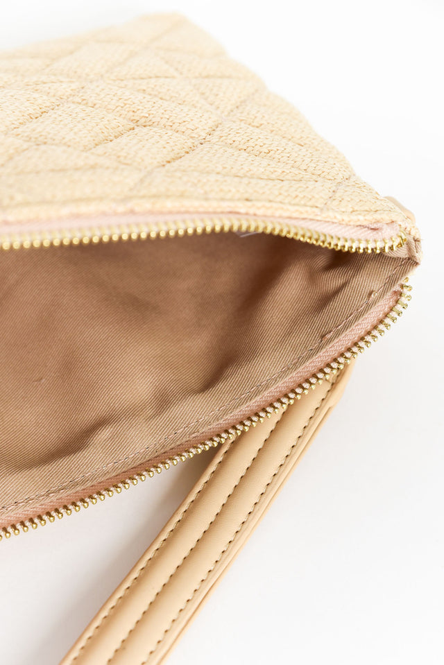 Jacob Natural Quilted Pouch
