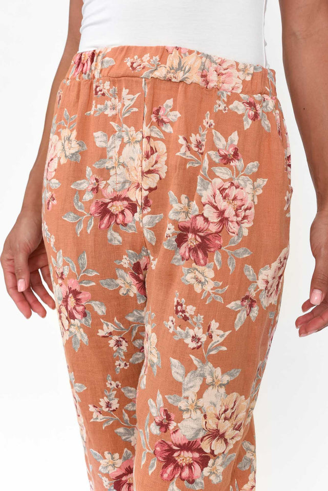 Jacqui Orange Blossom Linen Pants image 4