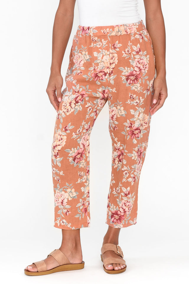 Jacqui Orange Blossom Linen Pants