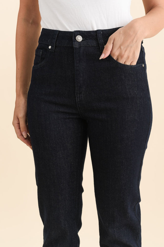 James Dark Blue Denim Stretch Jeans,Brunette model,alt text|model:MJ image 7
